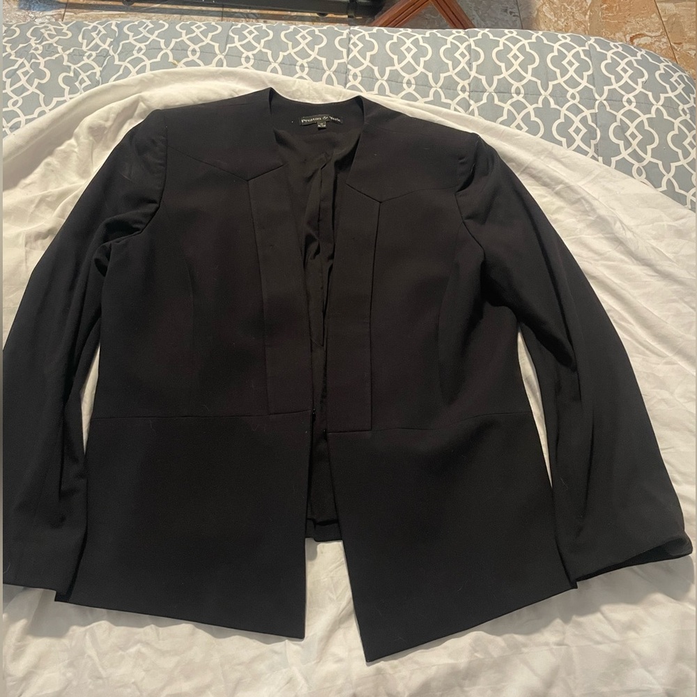 Preston & York Black Blazer Classic Tailored Suit Jacket